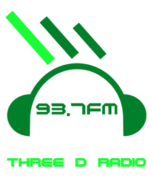 Three D radio 93.7fm Logo